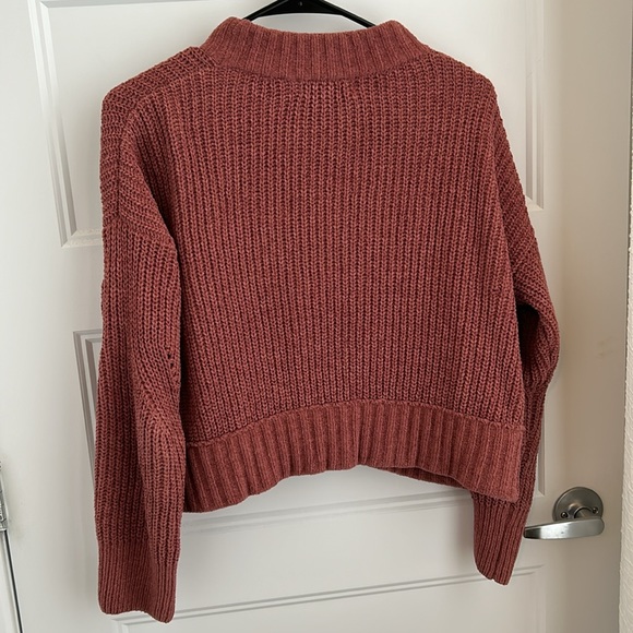 Dark pink cropped sweater - Picture 5 of 5